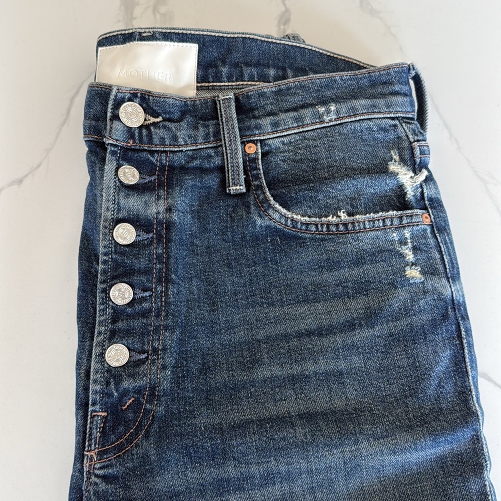 Mother Distressed The Pixie Tomcat Ankle Jeans Size 30